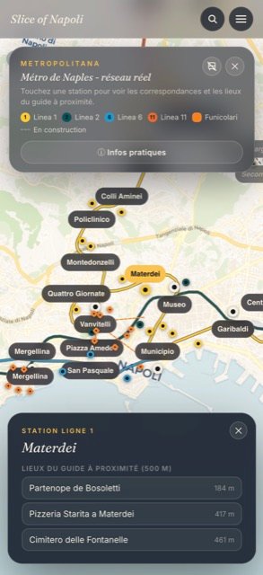 Plan du métro dans l’app